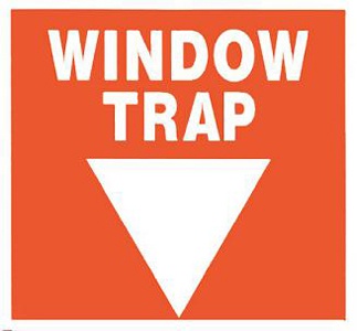 Naklejka na ścianę "Window trap"